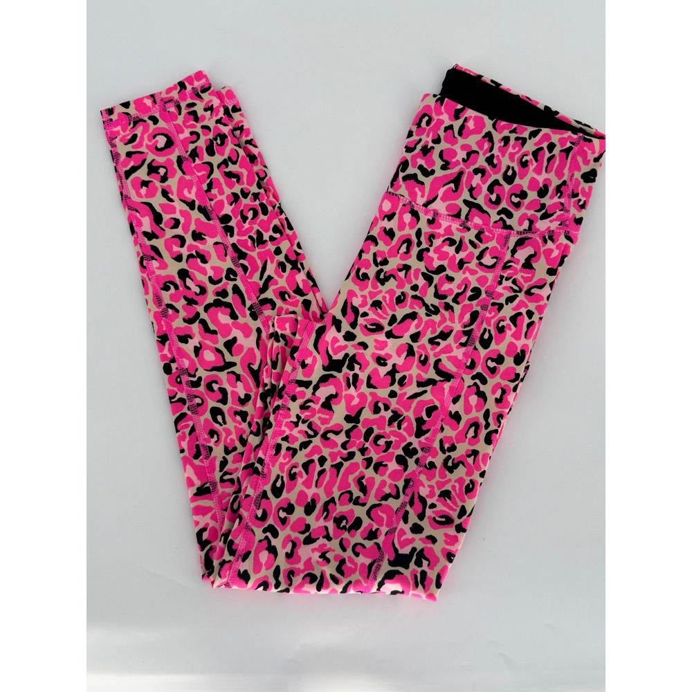 Lilly Pulitzer Luxletic Weekender High Rise Pink Leopard Print Leggings Small
